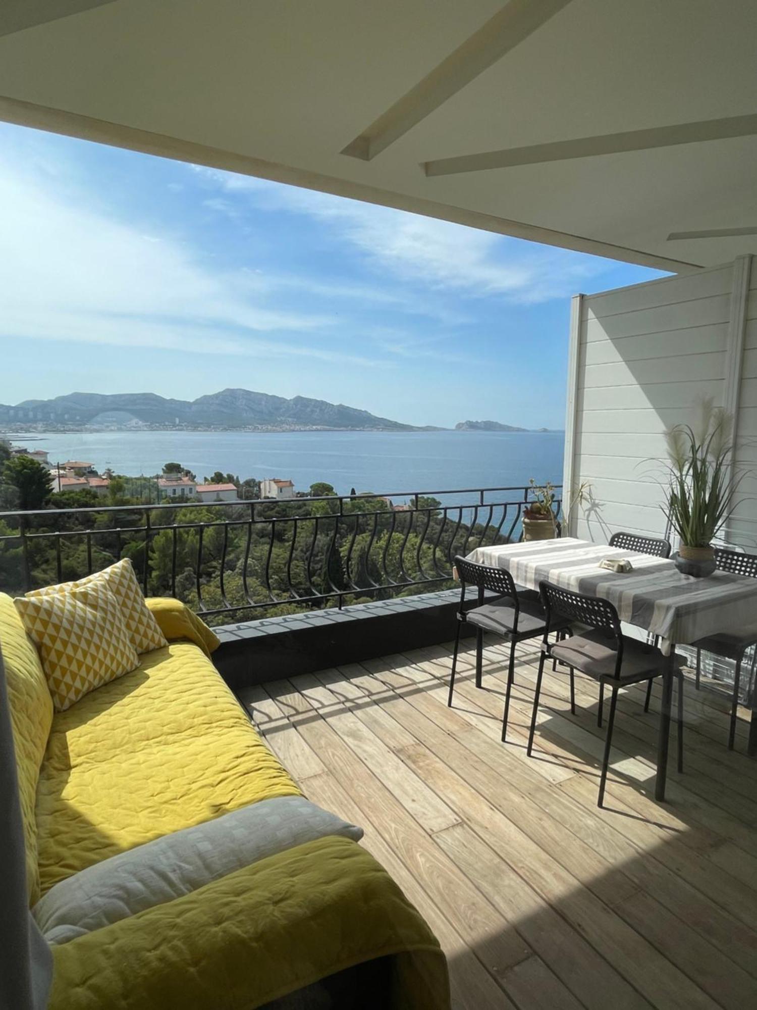 Vu Sur Mer Corniche Lejlighed Marseille Eksteriør billede